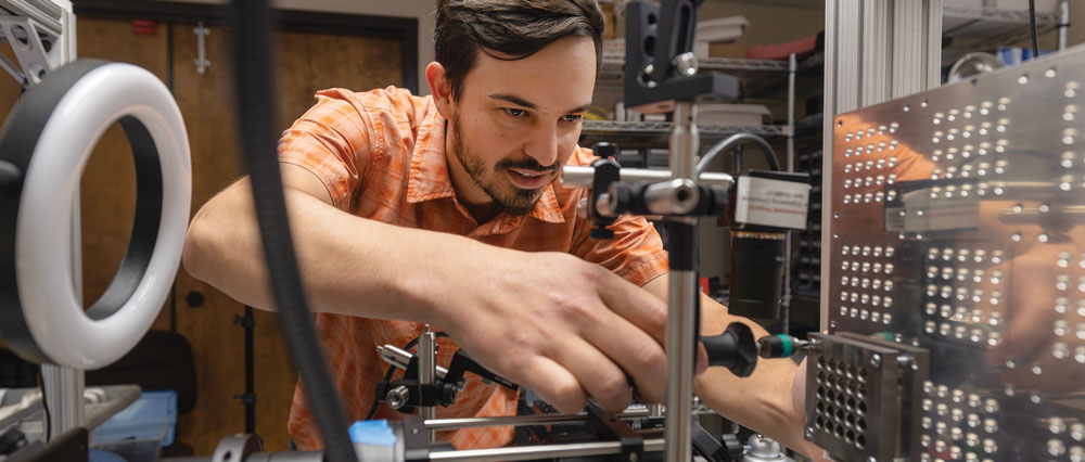 Dr. Daniel Portillo doing LIPIT ballistics testing