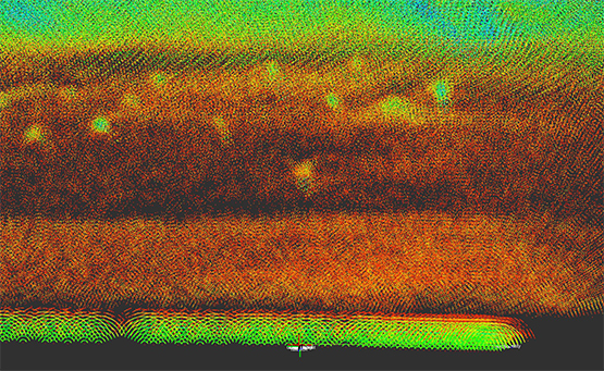 Accumulated and aligned radar point cloud returns