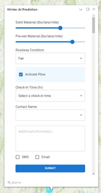 Figure 2: UI Screen 2 - Winter AI prediction screen.