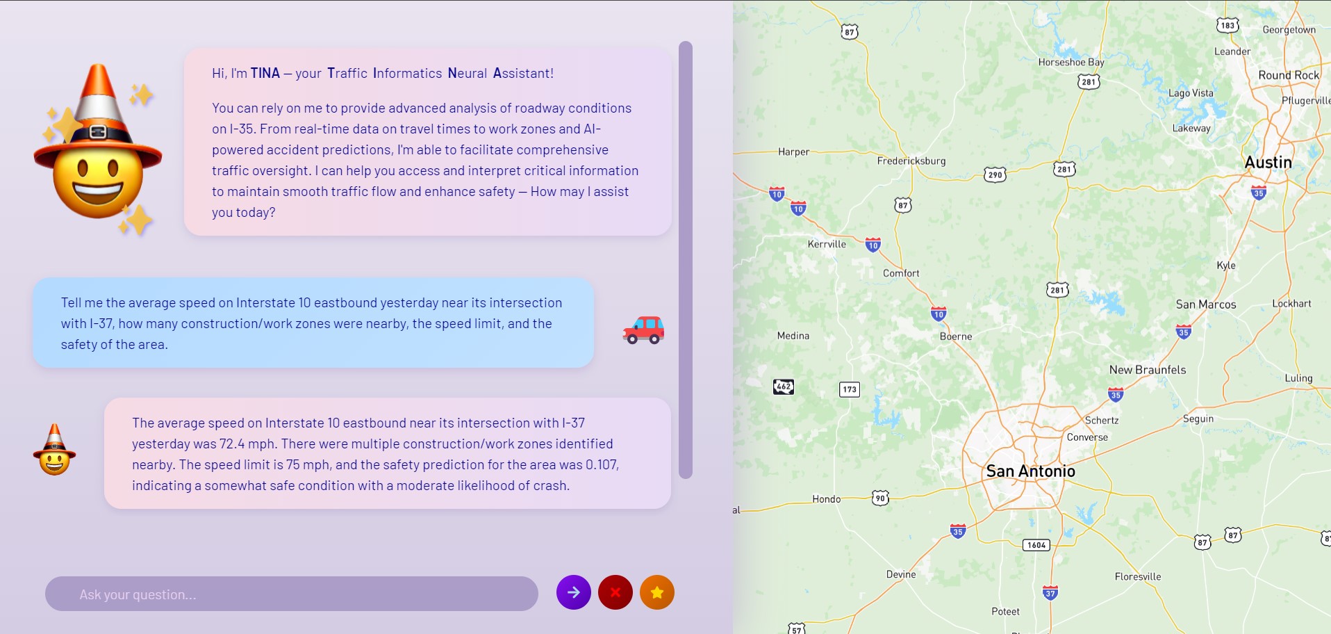 Figure 2: An example interaction with the model.