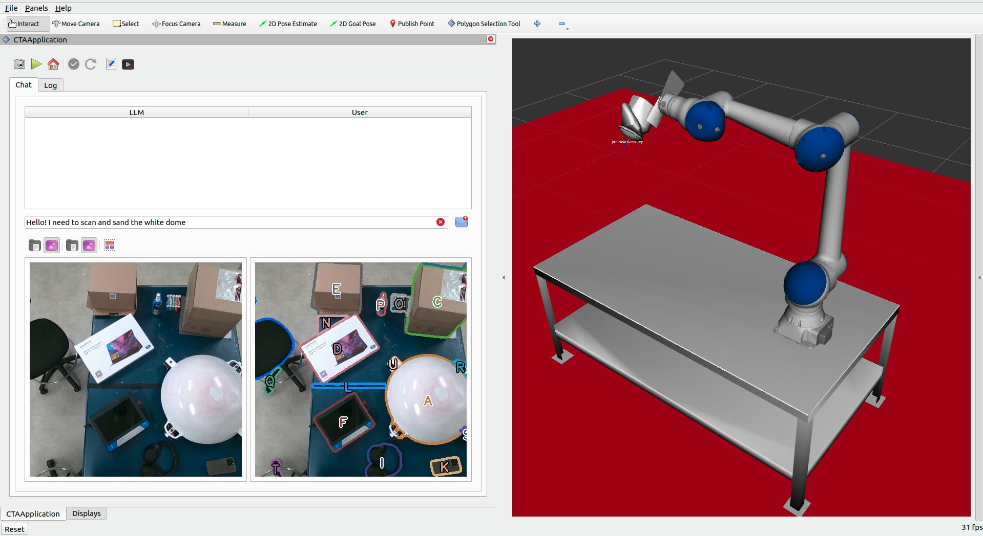 Figure 1: Scan-N-Plan user interface with LLM integration.