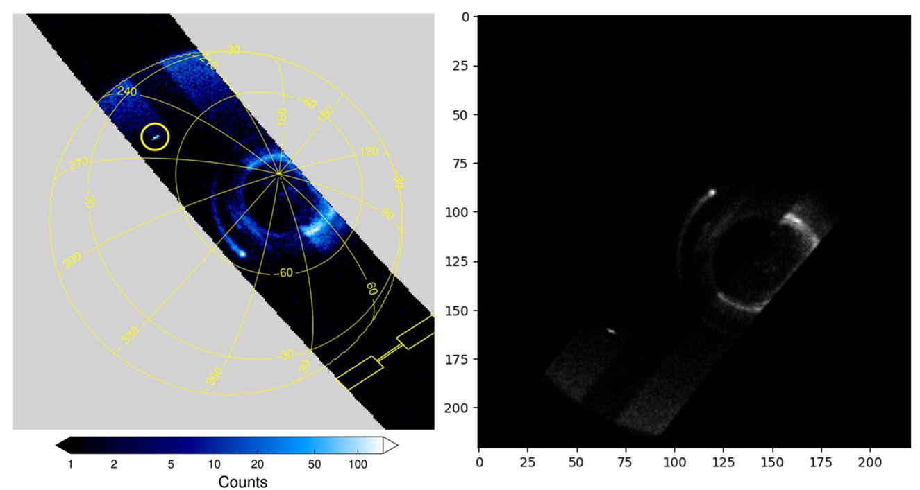 Proprietary Interactive Data Language Image (left) compared to Python Generated Image (right)