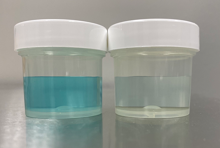 Before and after HiPIPS plasma water treatment