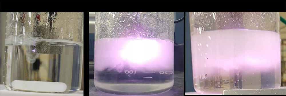 HiPIPS plasma in a beaker