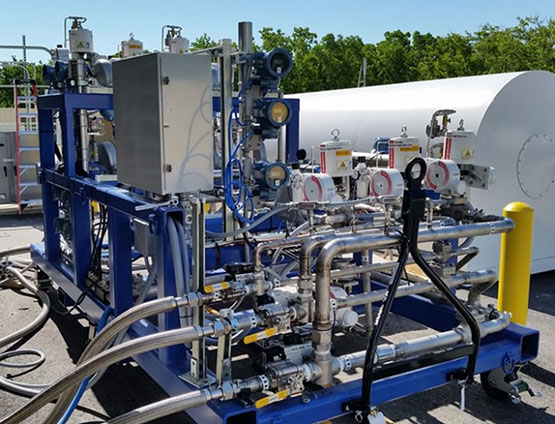 A photo showing the fuel cart that will allow the use of NH3
