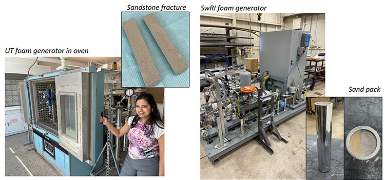 UT foam generator and SwRI Foam generator.