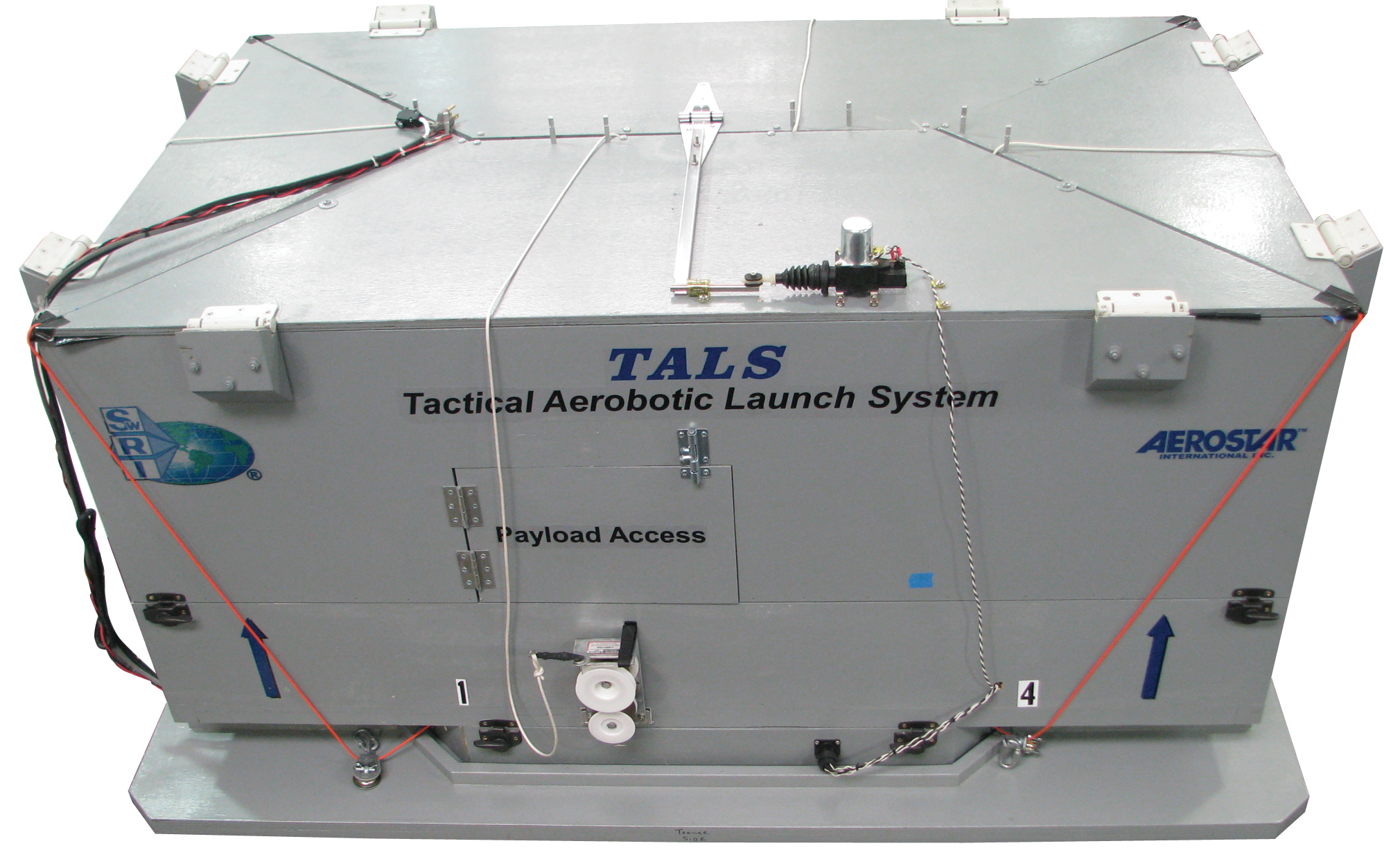 Tactical aerobotic launch system box