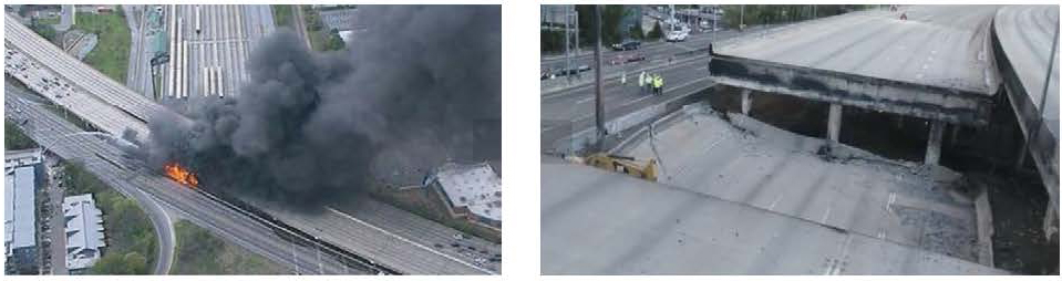 Fire damage to bridges