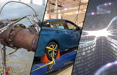 From left to right: R&D 100 Award Winners - Cat-DEF, Eco Mobility, Floodlight software