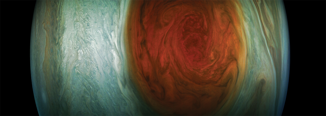 Citizen-scientist-created image of Red Spot using JunoCam data