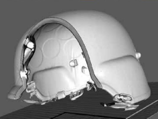 CT image of helmet