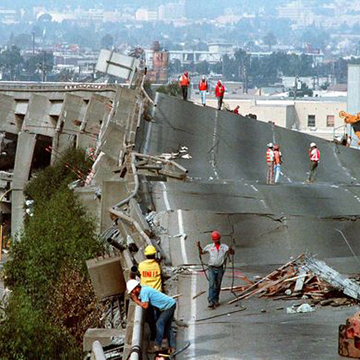 Cypress Freeway after earthquake