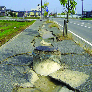 Structure floating to surface in earthquake