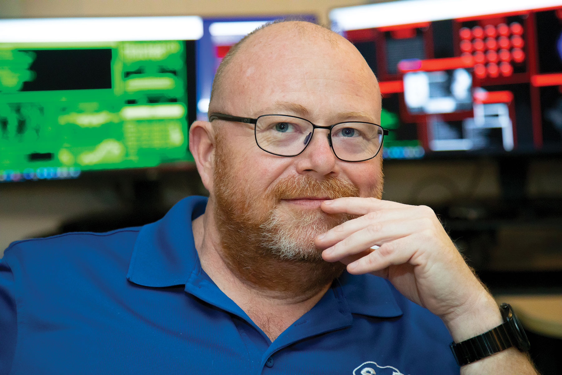 Portrait of Michael Brown in a lab