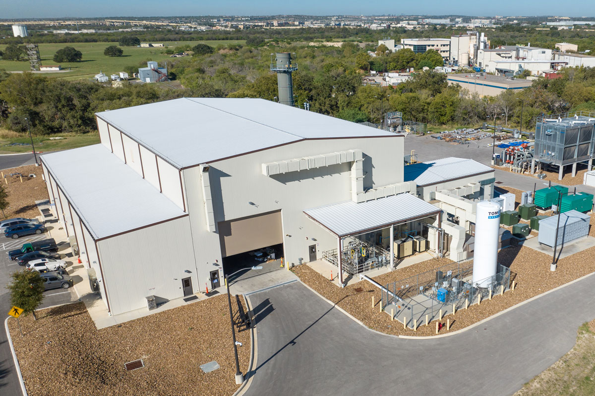 Aerial image of the STEP Demo pilot plant at SwRI