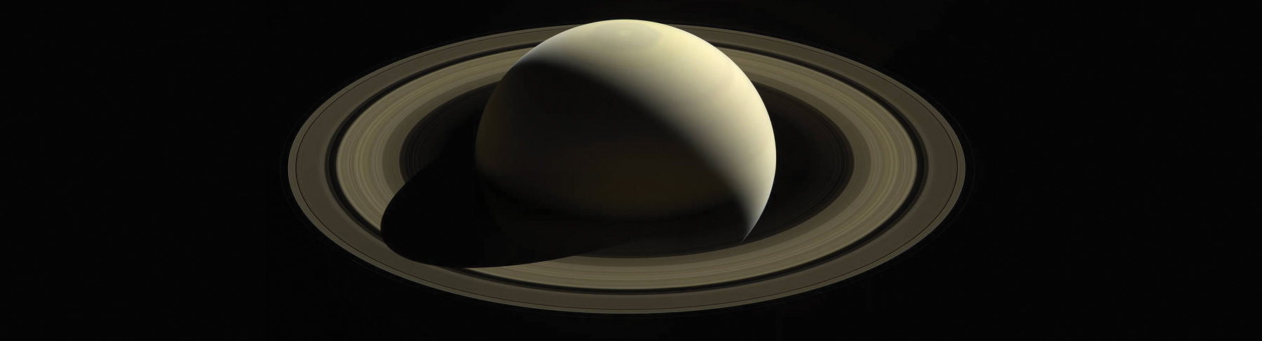 Distant view of Saturn and its rings