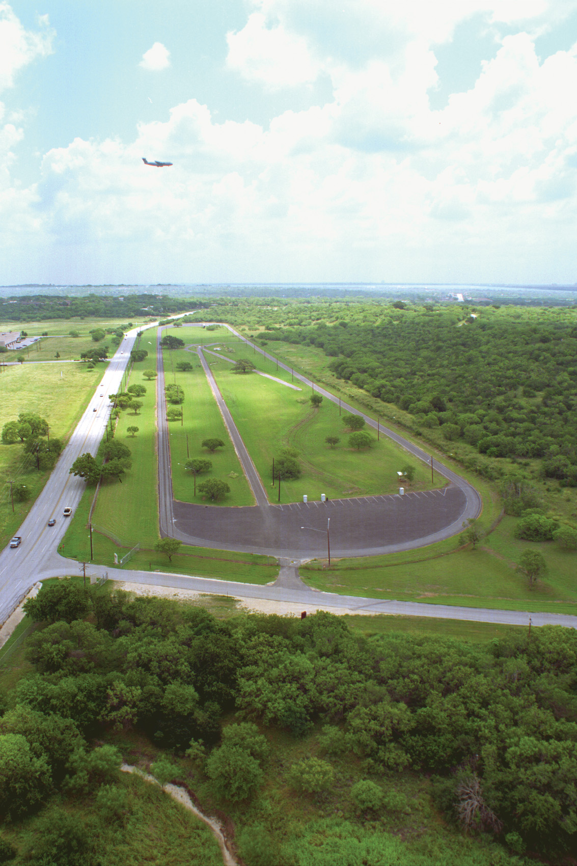 Ariel view of SwRI campus track