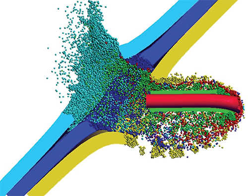 simulated impact of warhead on armor using EPIC