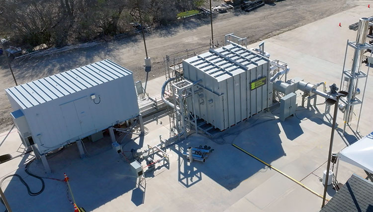 Photo of SwRI's Celsius thermal storage system at its upgraded HITECS site.