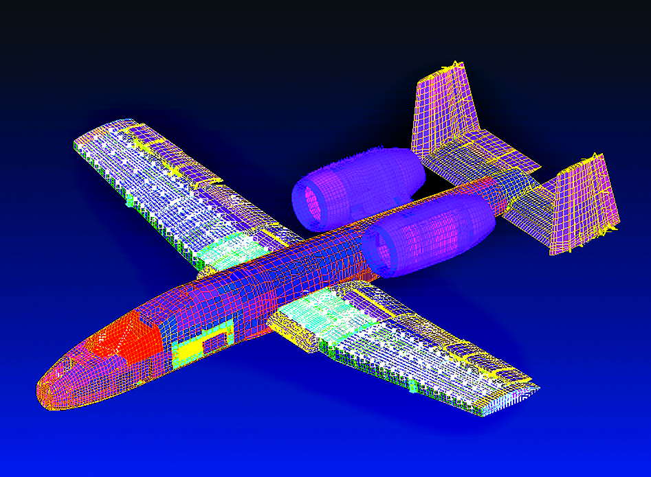 Fintie element model of aircraft