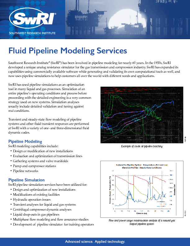 Go to fluid pipeline modeling flyer