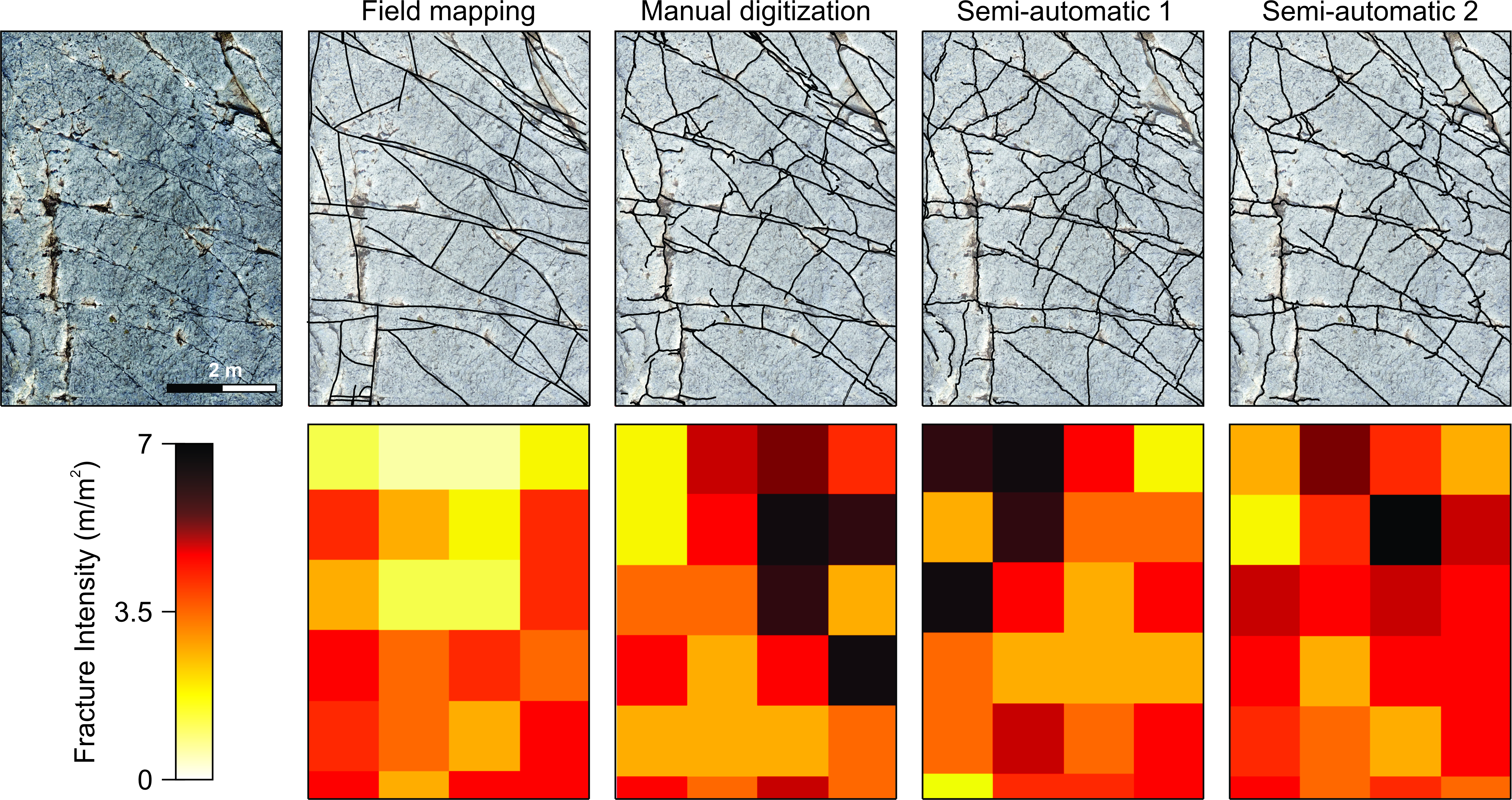 Computer images of field-based fracture maps