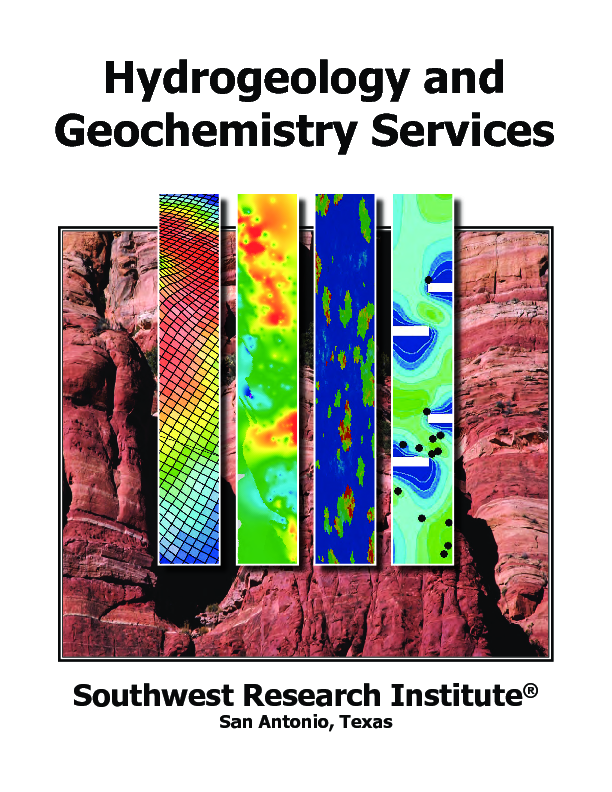 Go to Hydrogeology and Geochemistry Services brochure