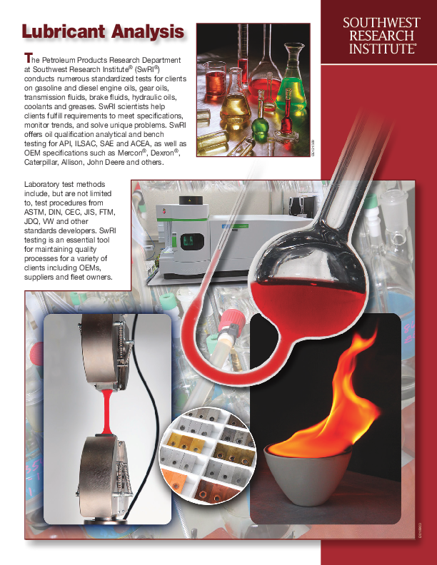 Go to Lubricant Analysis flyer