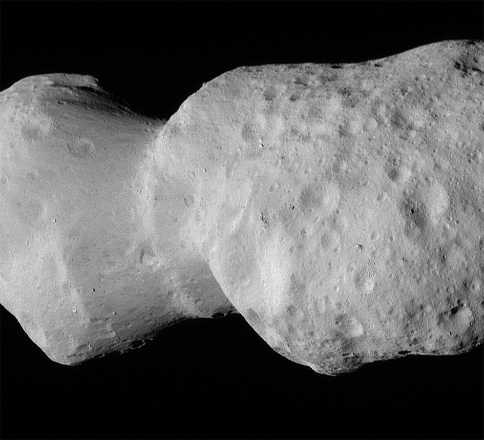 A photographic image of the asteroid Donaldjohanson.