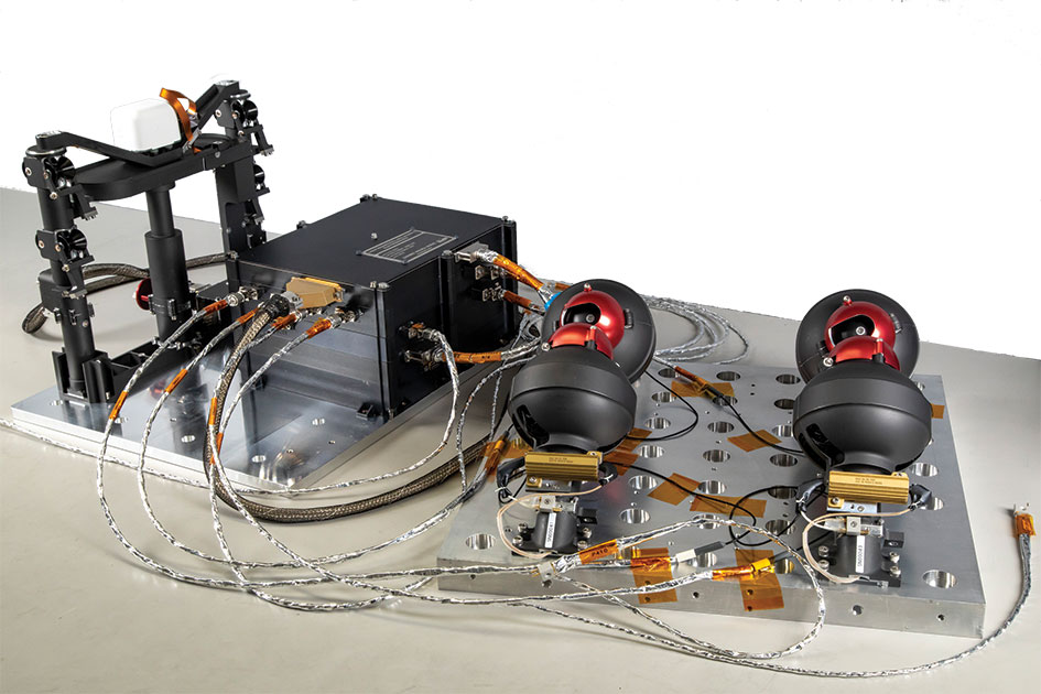 An image of LMS which shows five subsystems with connecting cables.