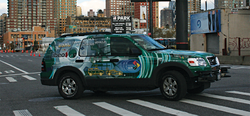 SwRI automated vehicle on New York City street