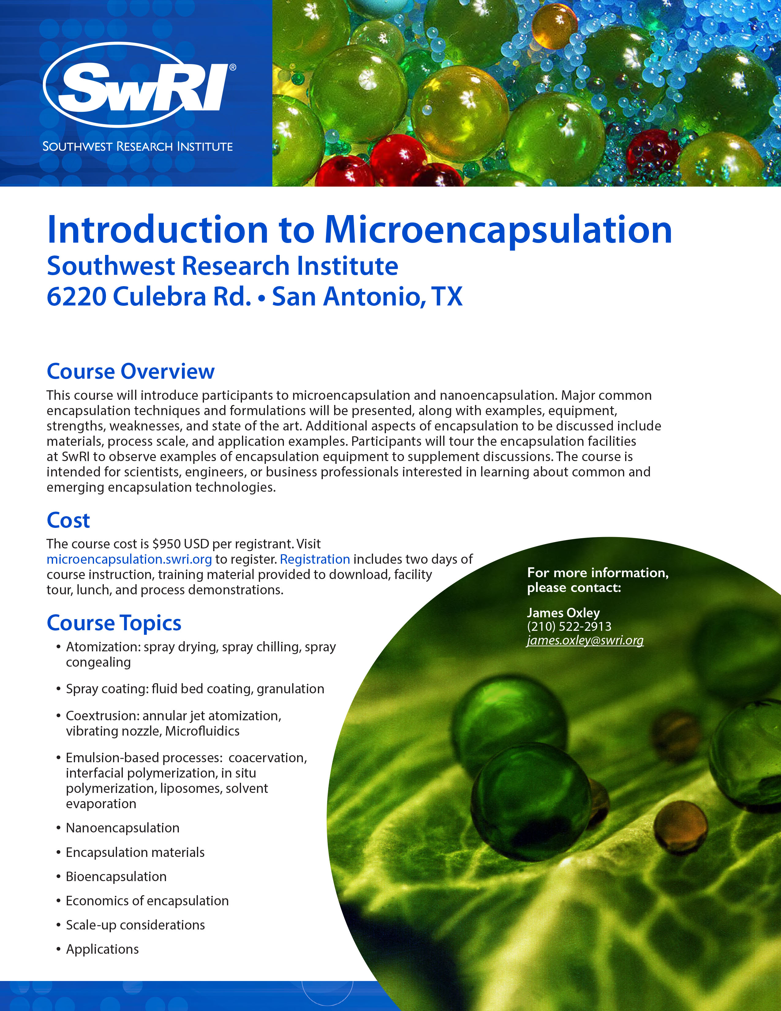 Go to Introduction to Microencapsulation flyer