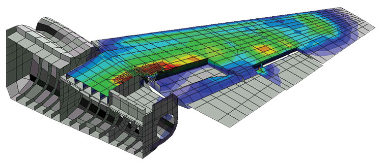 Finite model stress analysis