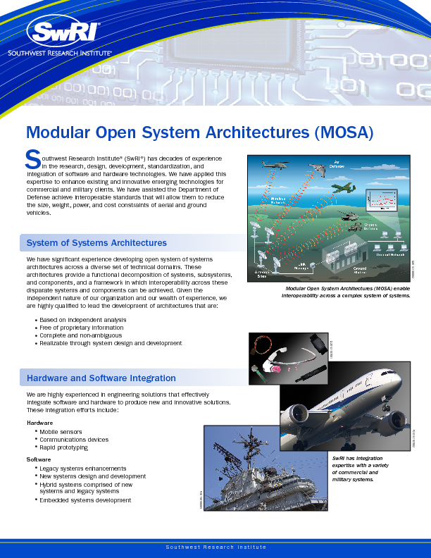 Go to modular open system architectures flyer