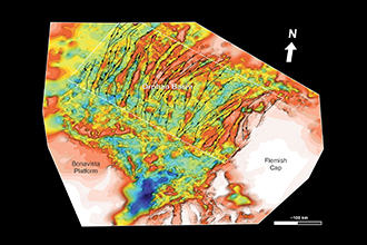 Offshore Orphan Basin, Flemish Pass and Flemish Cap region near Newfoundland