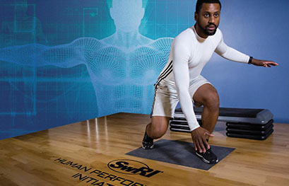 Athlete participating in markerless motion capture