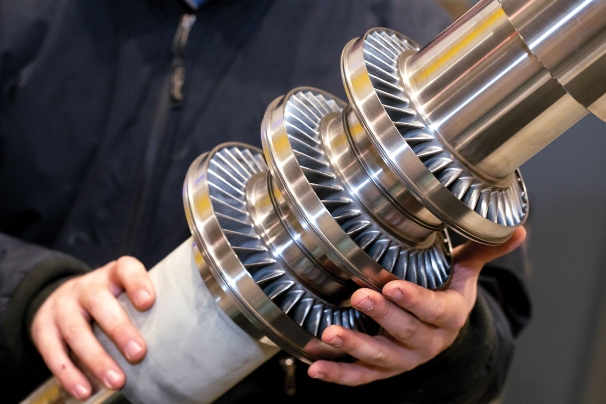 STEP Demos's sco2 turbine in-hand