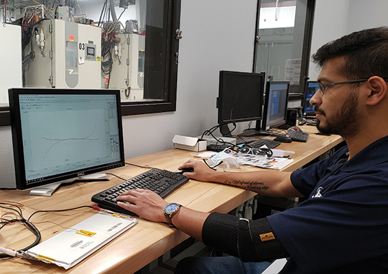 Shuvodeep Bhattacharjya models lithium-ion batteries on a computer