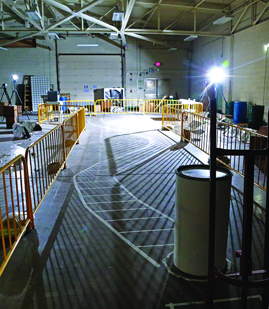 Simulated warehouse