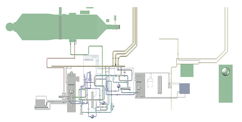 Top down layout of STEP pilot plant