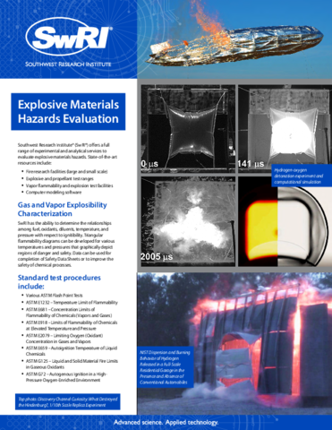 Go to Explosive Materials Hazards Evaluation flyer