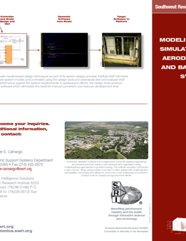 Go to Modeling & Simulation of Aerodynamic & Ballistic Systems flyer