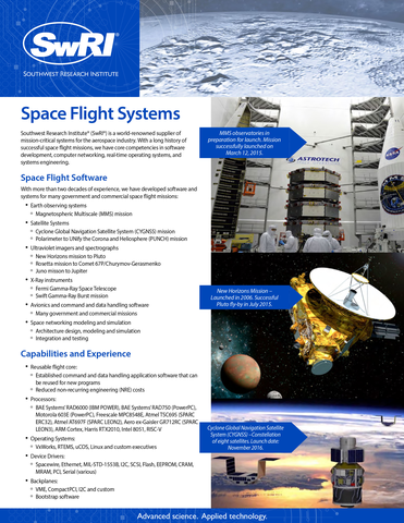 Go to Space Flight Systems flyer