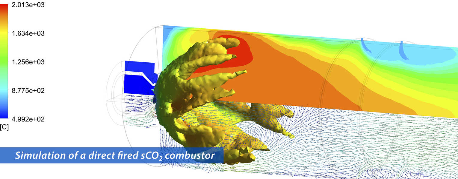 simulation oxy fuel combustor graphic