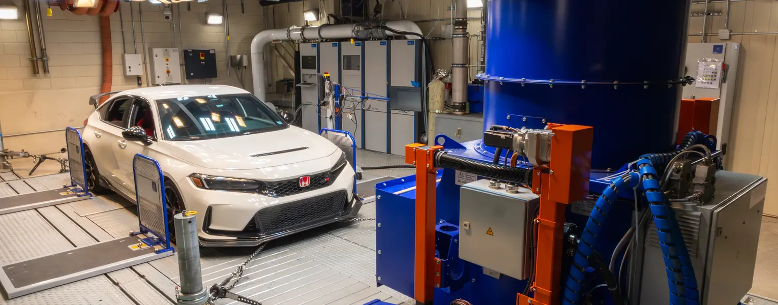 Sedan in Dyno testing