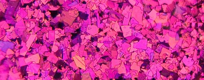 microscopic image of nanoflakes used in optical coatings