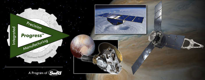 Collage of satellites over Jupiter