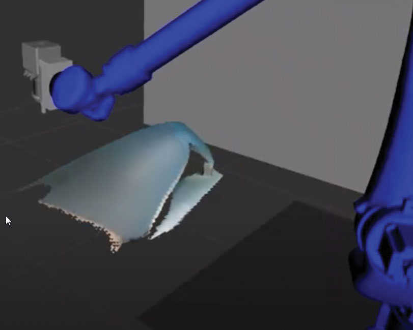 3D camera of robotic arm and aircraft parts