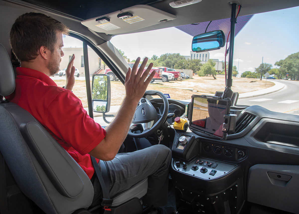 Alex Youngs demonstrates self-driving capability