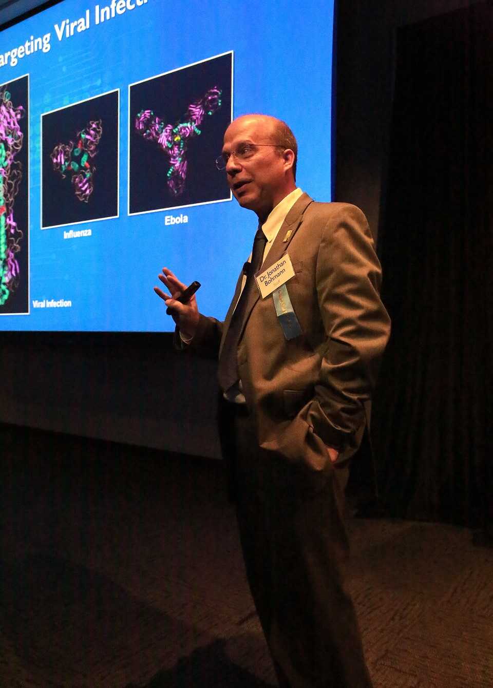 Jonathan Bohmann leading a presentation on the Rhodium